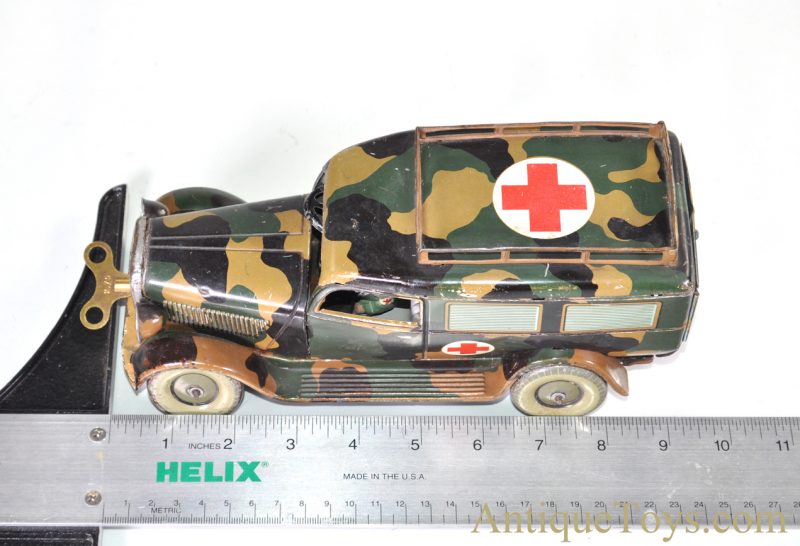Tippco ca. 1930's Tin Litho Windup Military Ambulance Truck Germany <FONT COLOR="ff000 ">*SOLD*</font> - Image 10