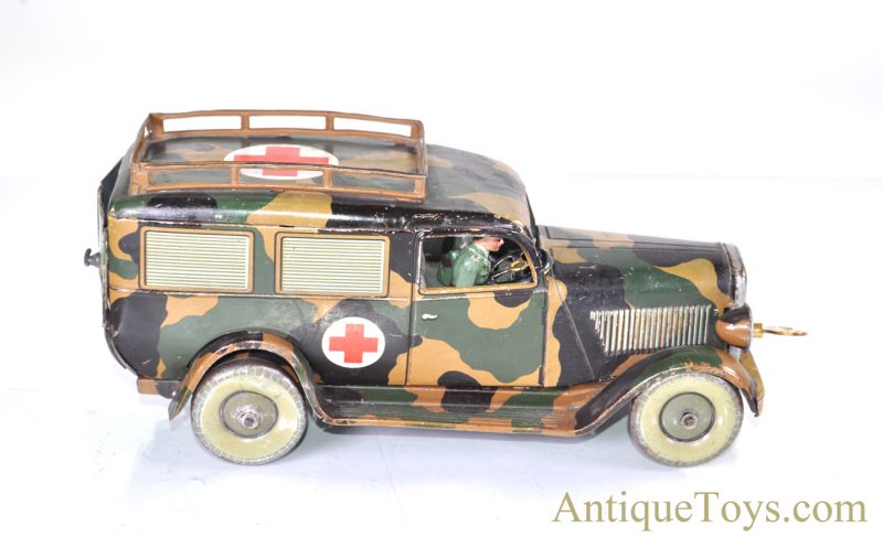 Tippco ca. 1930's Tin Litho Windup Military Ambulance Truck Germany <FONT COLOR="ff000 ">*SOLD*</font> - Image 2