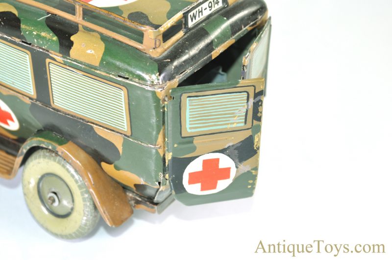Tippco ca. 1930's Tin Litho Windup Military Ambulance Truck Germany <FONT COLOR="ff000 ">*SOLD*</font> - Image 8