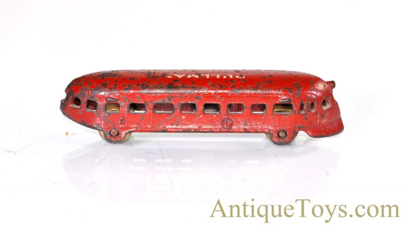 Vintage 1930’s Arcade 5” Pullman Railplane Cast Iron Toy with Rubber Wheels Pullman Car Company Railroad Collectible <FONT COLOR="ff000 ">*SOLD*</font> - Image 3