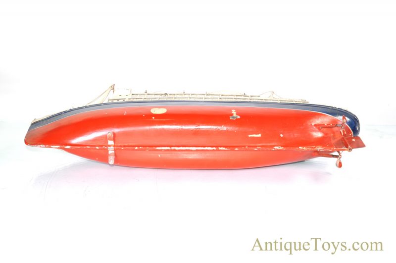 Gebruder Bing Leviathan B-49 20" #10/334/13 Ocean Liner Windup Tin Boat Ship Toy from the Richard T. Claus Collection <FONT COLOR="ff000 ">*SOLD*</font> - Image 8