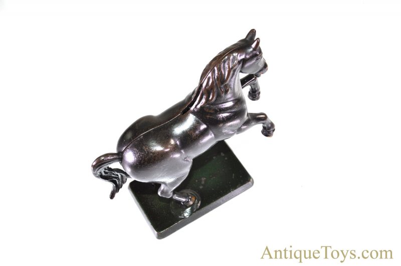 AC Williams No. 4348 Cast Iron Large Prancing Horse Still Penny Coin Bank <FONT COLOR="ff000 ">*SOLD*</font> - Image 5