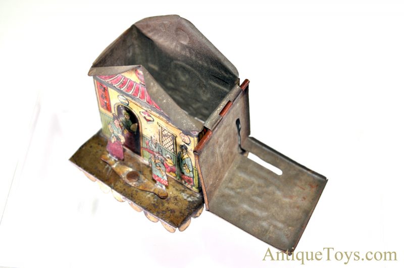 Unusual German ca. Early 1900's Asian Themed Tin Lithograph Coin/Penny Bank <FONT COLOR="ff000 ">*SOLD*</font> - Image 11