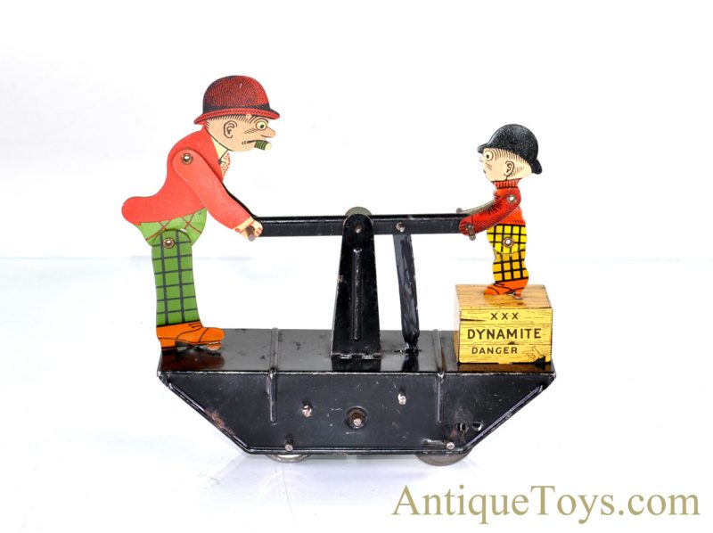 Marx Tin Lithograph Moon Mullins and Kayo Hand Car Windup Toy with Moon Mullins & the Plushbottom Twins Book <FONT COLOR="ff000 ">*SOLD*</font> - Image 2