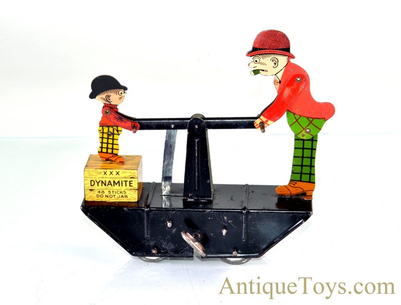 Marx Tin Lithograph Moon Mullins and Kayo Hand Car Windup Toy with Moon Mullins & the Plushbottom Twins Book <FONT COLOR="ff000 ">*SOLD*</font> - Image 3