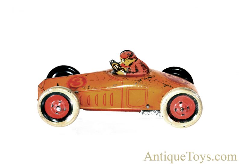 Vintage J. Chein #3 Race Car ca. 1925 Windup Tin Car for Sale <FONT COLOR="ff000 ">*SOLD*</font> - Image 2