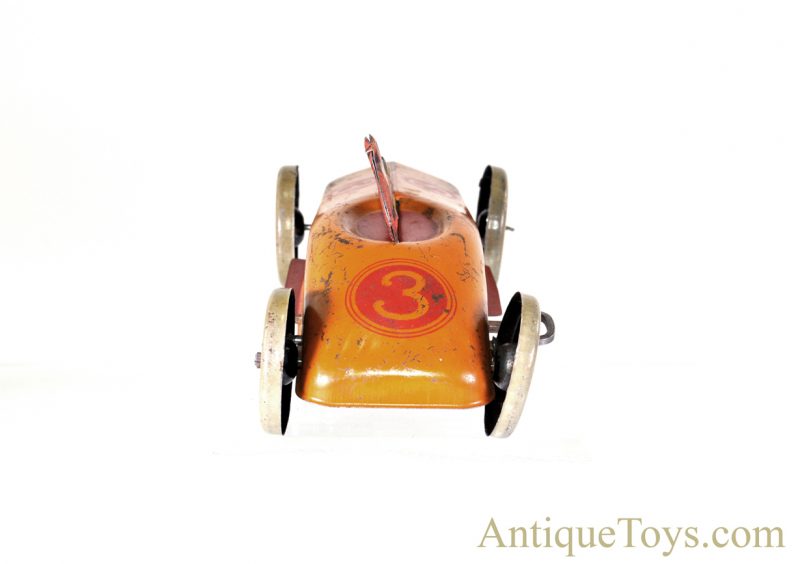 Vintage J. Chein #3 Race Car ca. 1925 Windup Tin Car for Sale <FONT COLOR="ff000 ">*SOLD*</font> - Image 4