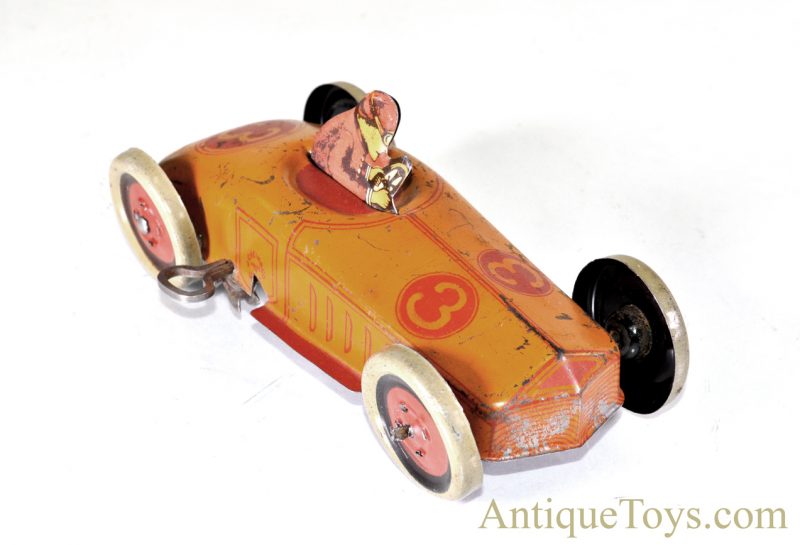 Vintage J. Chein #3 Race Car ca. 1925 Windup Tin Car for Sale <FONT COLOR="ff000 ">*SOLD*</font> - Image 5