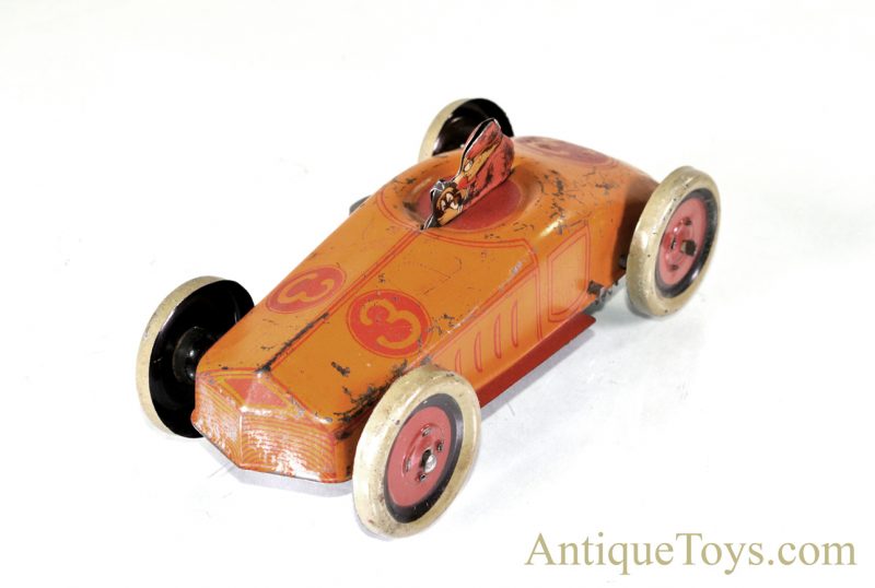 Vintage J. Chein #3 Race Car ca. 1925 Windup Tin Car for Sale <FONT COLOR="ff000 ">*SOLD*</font> - Image 6