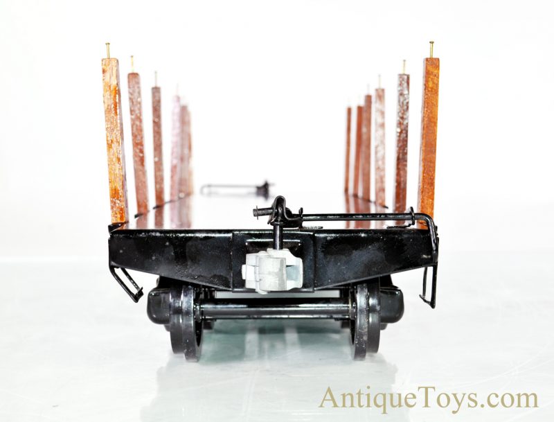 Buddy L Outdoor Railroad Stake Bed Flatcar #12457 T-Reproductions Large Scale Pressed Steel Train Car <FONT COLOR="ff000 ">*SOLD*</font> - Image 4