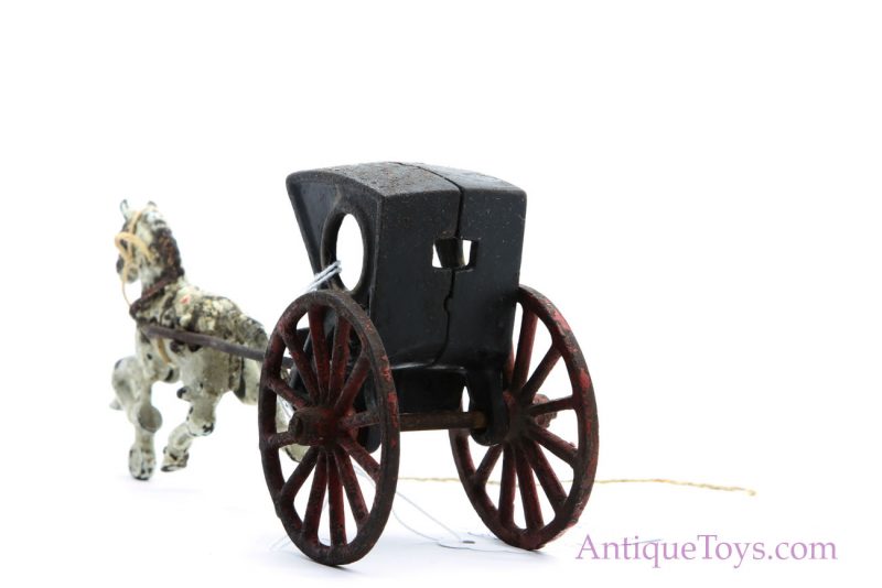 Dent 1910 Cast Iron Horse and Cab Number 57 <FONT COLOR="ff000 ">*SOLD*</font> - Image 6
