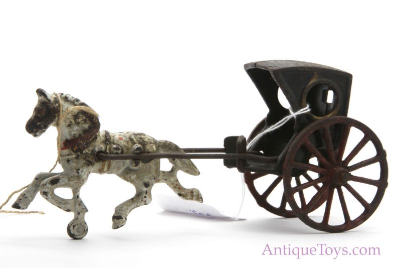 Dent 1910 Cast Iron Horse and Cab Number 57 <FONT COLOR="ff000 ">*SOLD*</font> - Image 5