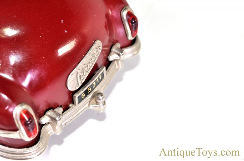 Schuco Elektro Ingenico 5311 German Tin Litho Battery Op. Remote Controlled Maroon Sedan with Box & Accessories <FONT COLOR="ff000 ">*SOLD*</font> - Image 11