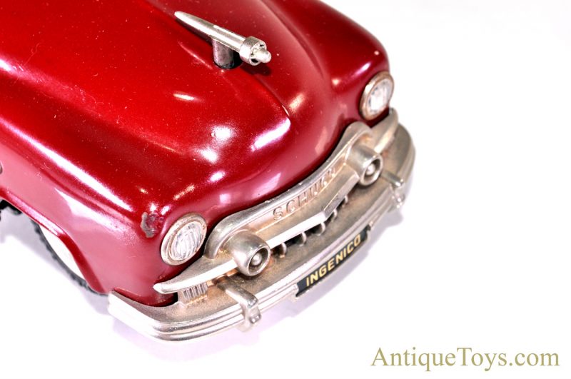 Schuco Elektro Ingenico 5311 German Tin Litho Battery Op. Remote Controlled Maroon Sedan with Box & Accessories <FONT COLOR="ff000 ">*SOLD*</font> - Image 12