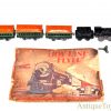 Girard Joy Line Flyer “O” Gauge Lithograph Wind Up Cast Iron Locomotive with #357 Tin Coach Train Cars and Box for Sale <FONT COLOR="ff000 ">*SOLD*</font> - Image 4
