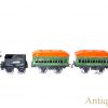 Girard Joy Line Flyer “O” Gauge Lithograph Wind Up Cast Iron Locomotive with #357 Tin Coach Train Cars and Box for Sale <FONT COLOR="ff000 ">*SOLD*</font> - Image 7