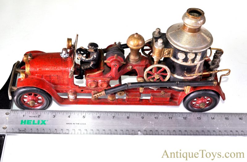 Kenton ca. 1920’s Large Cast Iron Fire Engine Pumper Truck Period Customized for Sale <FONT COLOR="ff000 ">*SOLD*</font> - Image 16