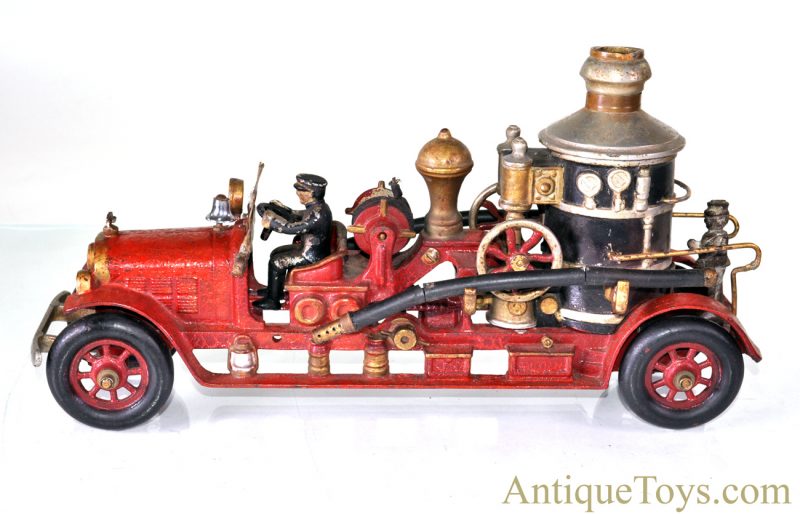 Kenton ca. 1920’s Large Cast Iron Fire Engine Pumper Truck Period Customized for Sale <FONT COLOR="ff000 ">*SOLD*</font> - Image 2