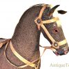 Rare Antique Primitive German Pull Toy Riding Horse on Wooden Platform Museum Piece <FONT COLOR="ff000 ">*SOLD*</font> - Image 8
