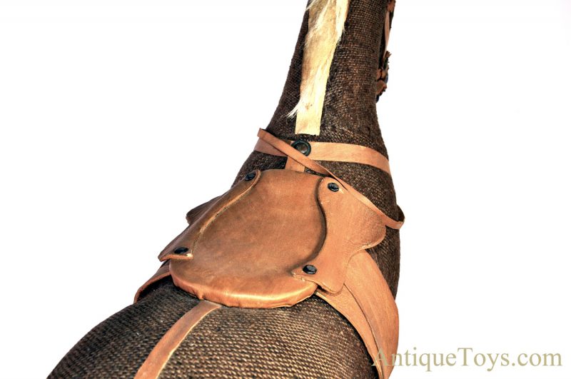 Rare Antique Primitive German Pull Toy Riding Horse on Wooden Platform Museum Piece <FONT COLOR="ff000 ">*SOLD*</font> - Image 6