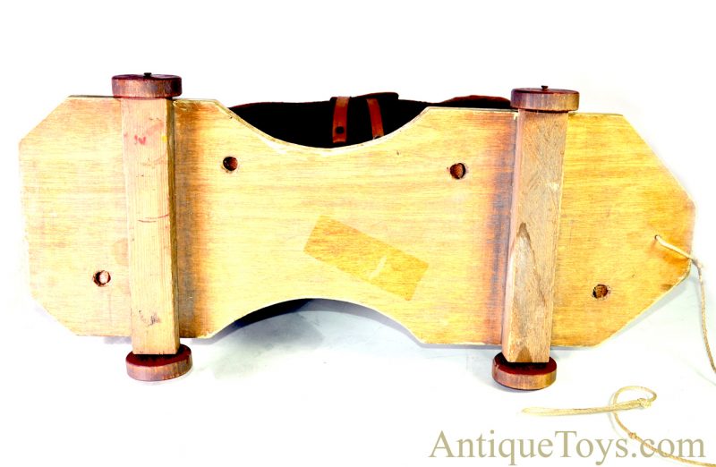 Rare Antique Primitive German Pull Toy Riding Horse on Wooden Platform Museum Piece <FONT COLOR="ff000 ">*SOLD*</font> - Image 14