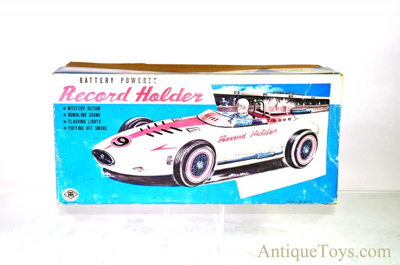 Rare Vintage Masudaya Modern Toys MT Japan Battery Op. Tin Lithographed #9 Race Car with Box <FONT COLOR="ff000 ">*SOLD*</font> - Image 18