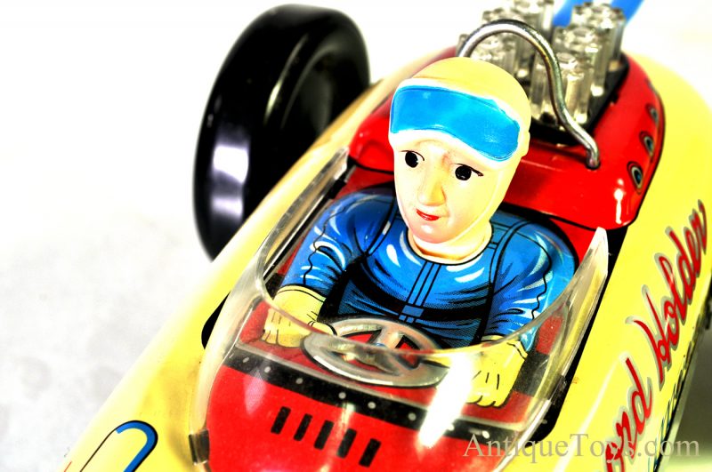 Rare Vintage Masudaya Modern Toys MT Japan Battery Op. Tin Lithographed #9 Race Car with Box <FONT COLOR="ff000 ">*SOLD*</font> - Image 13