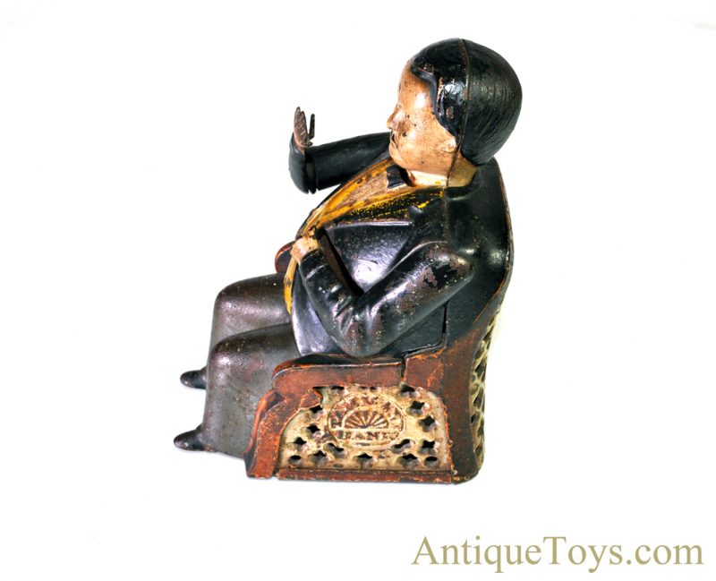 J. & E. Stevens Co. Tammany Bank "Little Fat Man" Cast Iron Mechanical Bank No. 230 <FONT COLOR="ff000 ">*SOLD*</font> - Image 3