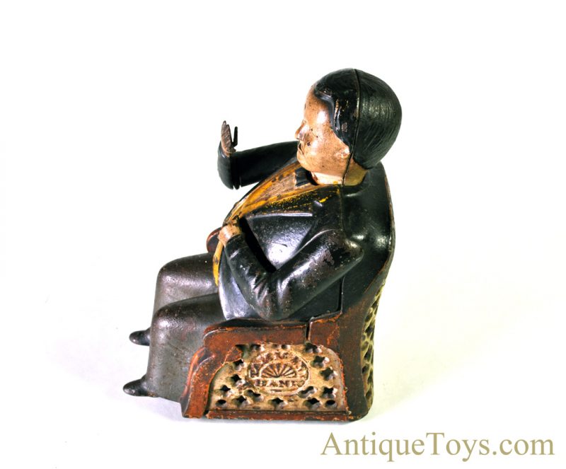 J. & E. Stevens Co. Tammany Bank "Little Fat Man" Cast Iron Mechanical Bank No. 230 <FONT COLOR="ff000 ">*SOLD*</font> - Image 14