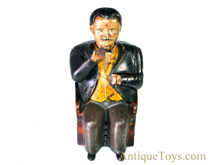 J. & E. Stevens Co. Tammany Bank "Little Fat Man" Cast Iron Mechanical Bank No. 230 <FONT COLOR="ff000 ">*SOLD*</font> - Image 7