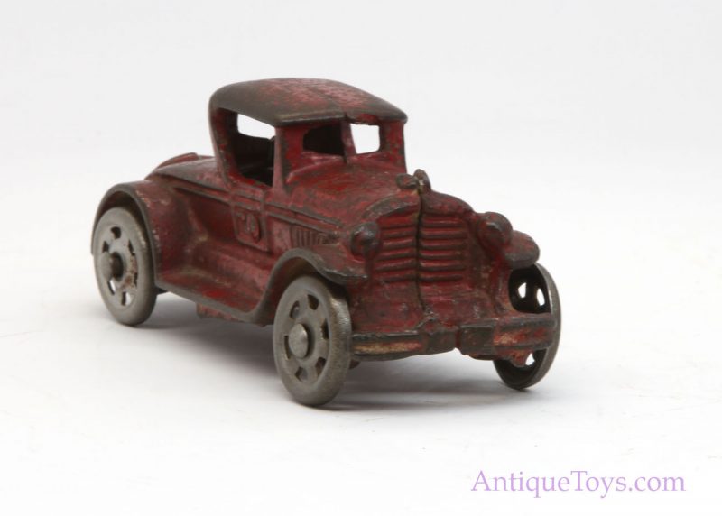 AC Williams Red Cast Iron CoupeConvertible Car <FONT COLOR="ff000 ">*SOLD*</font> - Image 7