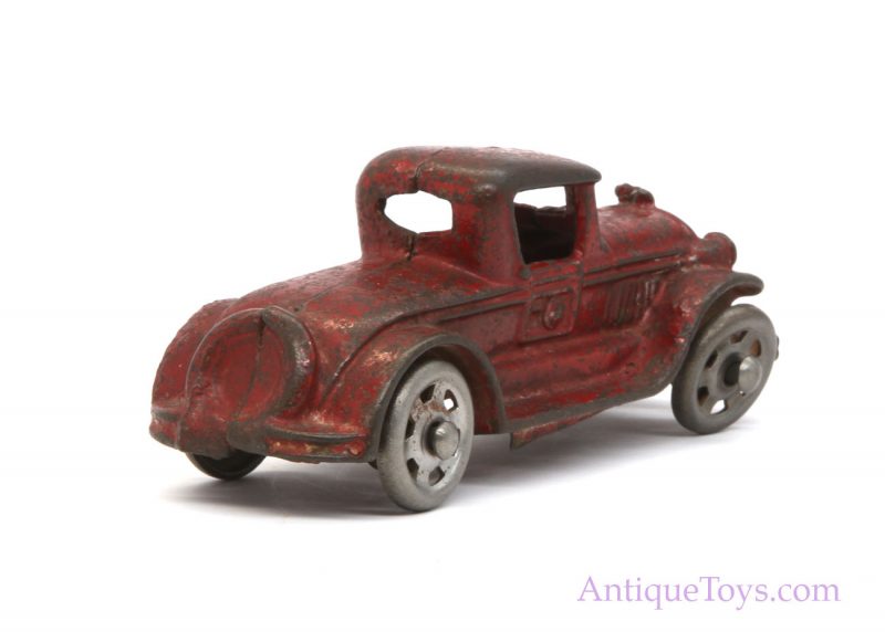 AC Williams Red Cast Iron CoupeConvertible Car <FONT COLOR="ff000 ">*SOLD*</font> - Image 3