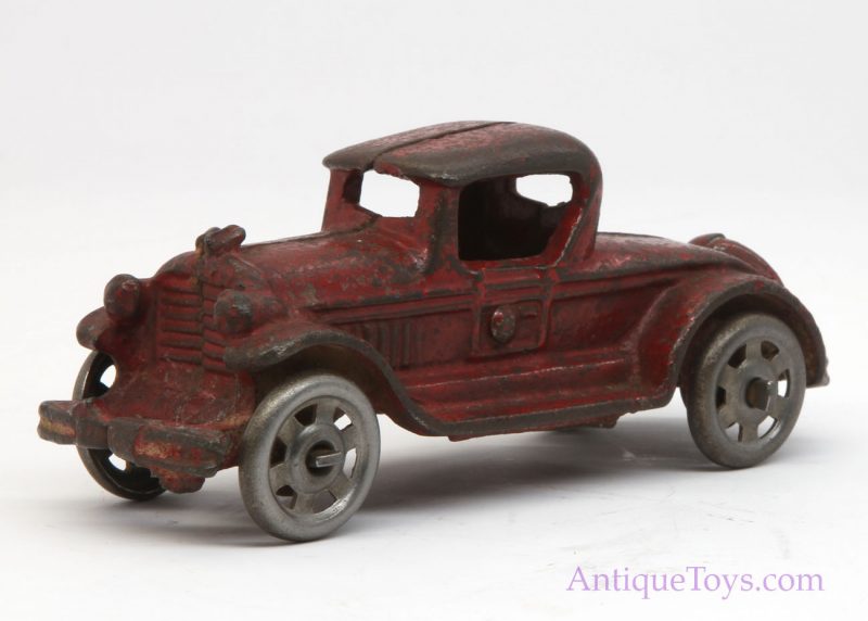 AC Williams Red Cast Iron CoupeConvertible Car <FONT COLOR="ff000 ">*SOLD*</font> - Image 2