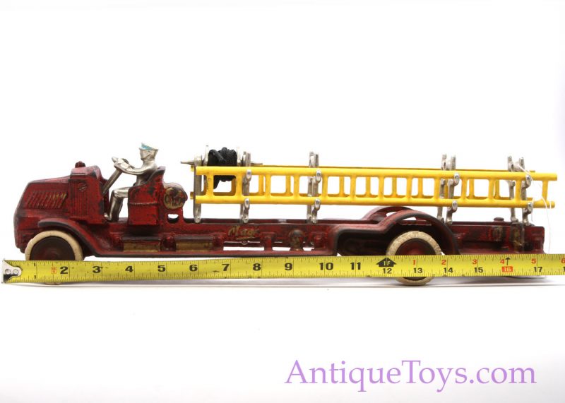 Arcade Cast Iron Mack Fire Truck with Ladders <FONT COLOR="ff000 ">*SOLD*</font> - Image 10