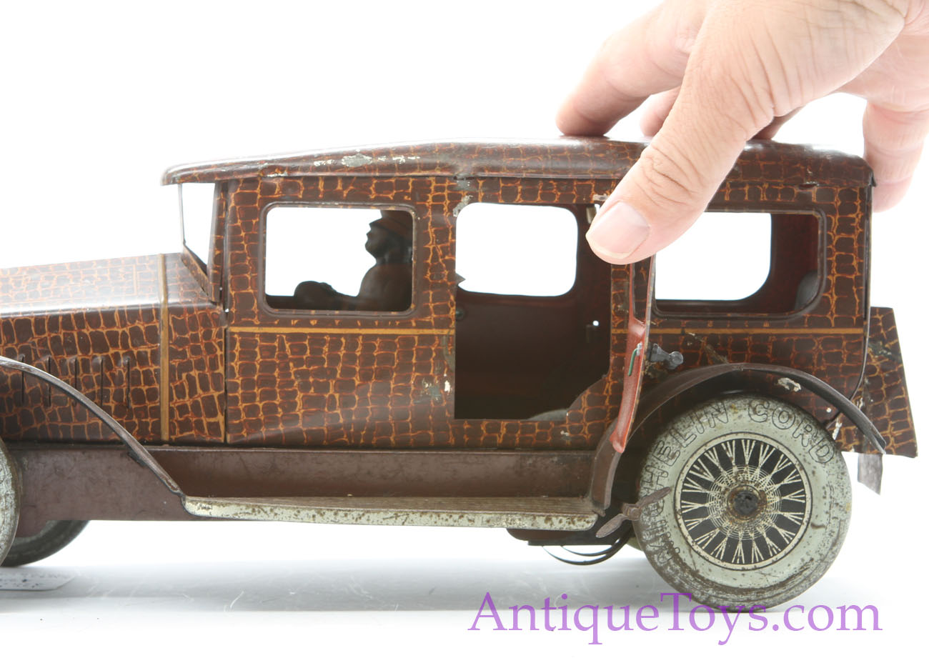 Bing Windup Car- Crocodile Pattern Limousine *SOLD* - AntiqueToys