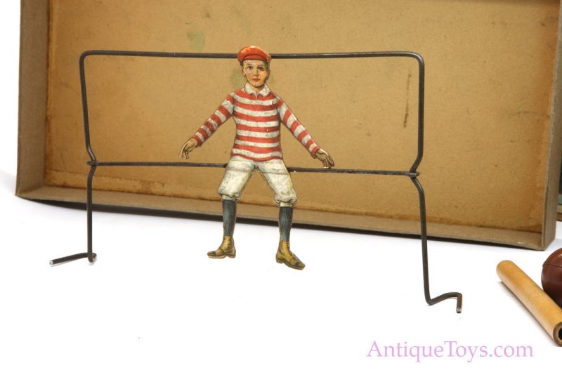 Vintage Blow Football (Soccer) Game “Improved Edition” German Pre-War Toy for Sale - Image 5