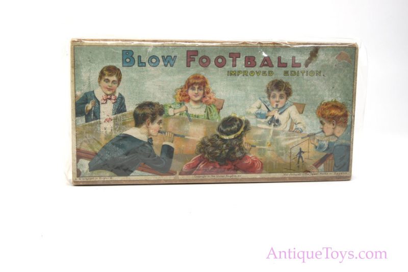 Vintage Blow Football (Soccer) Game “Improved Edition” German Pre-War Toy for Sale - Image 4
