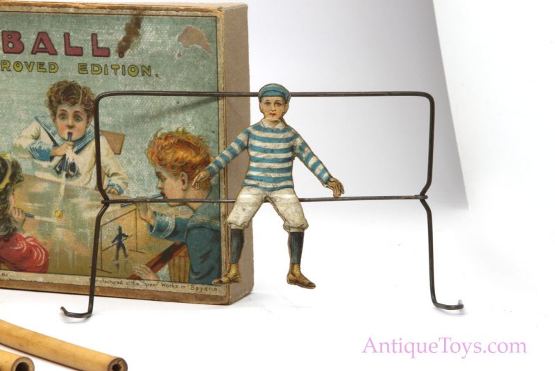 Vintage Blow Football (Soccer) Game “Improved Edition” German Pre-War Toy for Sale - Image 3
