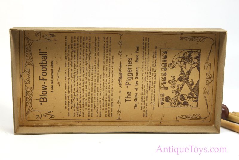Vintage Blow Football (Soccer) Game “Improved Edition” German Pre-War Toy for Sale - Image 2