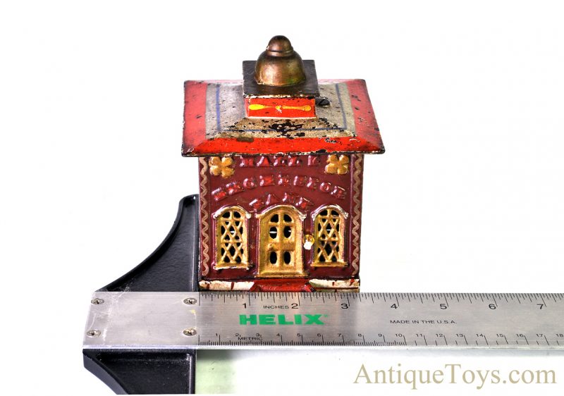 Antique J. & E. Stevens Co. ca. 1869 Cast Iron “Hall's Excelsior Bank” Mechanical Bank <FONT COLOR="ff000 ">*SOLD*</font> - Image 11