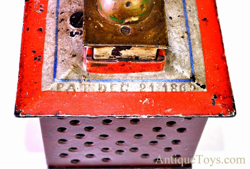 Antique J. & E. Stevens Co. ca. 1869 Cast Iron “Hall's Excelsior Bank” Mechanical Bank <FONT COLOR="ff000 ">*SOLD*</font> - Image 7