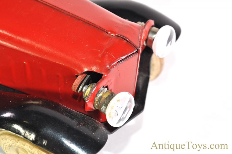 Wyandotte All Metal Products Company Red Pressed Steel #331 Battery Op. Coupe, Rubber Tires, with Original Box f<FONT COLOR="ff000 ">*SOLD*</font> - Image 10