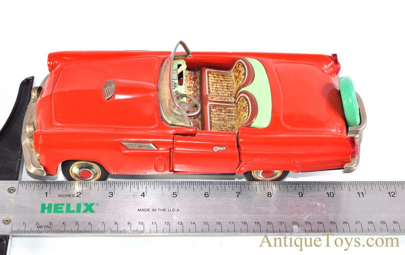 Vintage Nomura (TN) "Marvellous Car" Tin Lithographed Battery Operated '56 Thunderbird Speedster, Japanese Toy Car with Box <FONT COLOR="ff000 ">*SOLD*</font> - Image 6