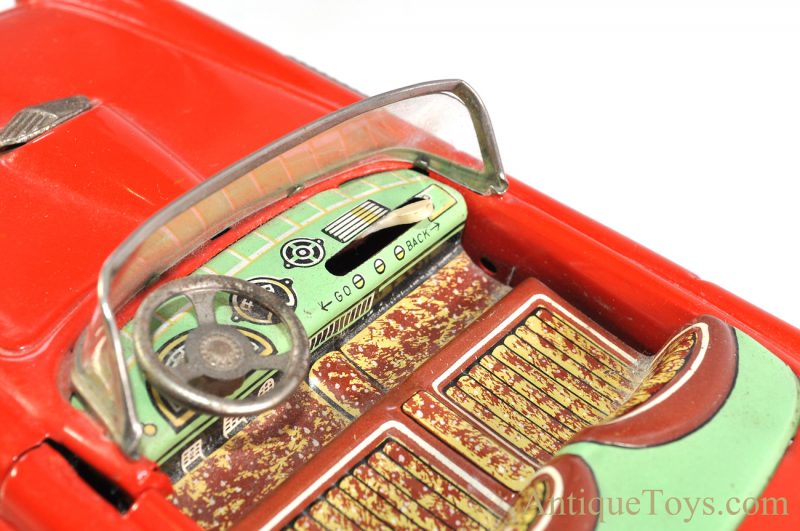 Vintage Nomura (TN) "Marvellous Car" Tin Lithographed Battery Operated '56 Thunderbird Speedster, Japanese Toy Car with Box <FONT COLOR="ff000 ">*SOLD*</font> - Image 7