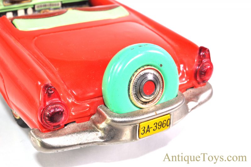 Vintage Nomura (TN) "Marvellous Car" Tin Lithographed Battery Operated '56 Thunderbird Speedster, Japanese Toy Car with Box <FONT COLOR="ff000 ">*SOLD*</font> - Image 10