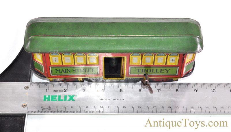 Fischer Nifty Toys Tin Lithographed Windup “Main Street Trolley” German Toy <FONT COLOR="ff000 ">*SOLD*</font> - Image 12