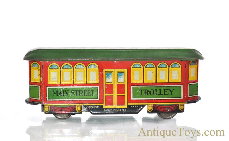 Fischer Nifty Toys Tin Lithographed Windup “Main Street Trolley” German Toy <FONT COLOR="ff000 ">*SOLD*</font> - Image 4