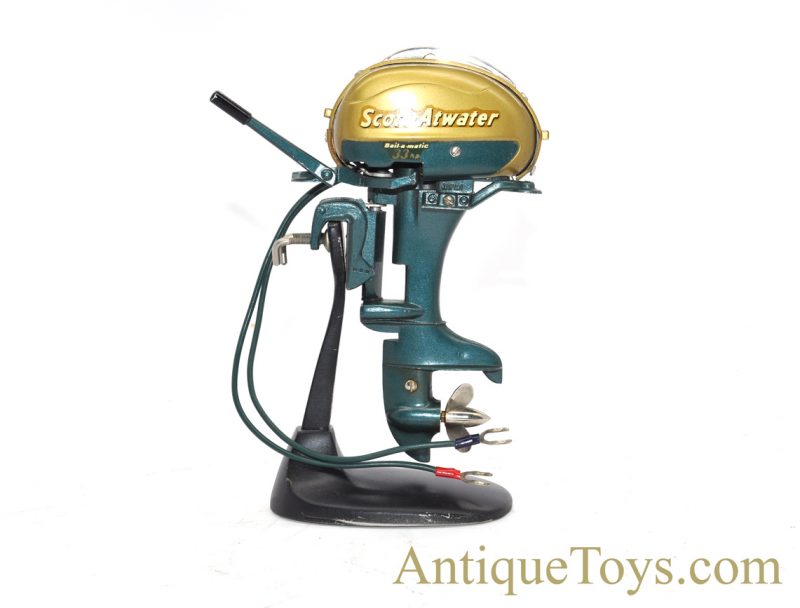 Vintage 1950’s Scott-Atwater 33 HP Battery Operated Outboard Bail-A-Matic Model Boat Motor with Box for Sale <FONT COLOR="ff000 ">*SOLD*</font> - Image 2