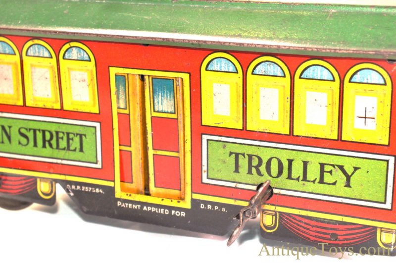 Fischer Nifty Toys Tin Lithographed Windup “Main Street Trolley” German Toy <FONT COLOR="ff000 ">*SOLD*</font> - Image 11