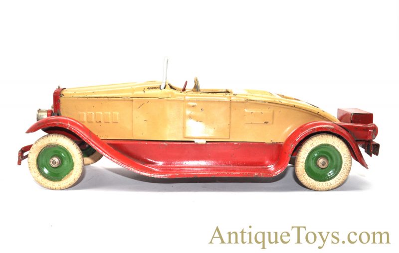 Antique 1930’s Kingsbury Toys Battery Operated & Windup Roadster Pressed Steel with Lights for Sale <FONT COLOR="ff000 ">*SOLD*</font> - Image 2